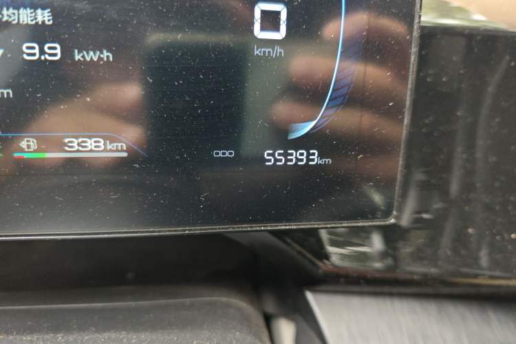 Used BYD Qin PLUS 2024 HONOR Edition DM-i 55KM Leading Model Odometer Close Up