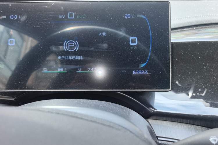 Used BYD Qin PLUS 2024 HONOR Edition DM-i 55KM Leading Model Odometer Close Up