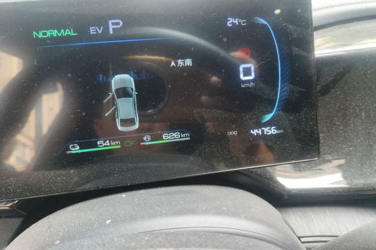 Used BYD Qin PLUS 2024 HONOR Edition DM-i 55KM Leading Model Odometer Close Up
