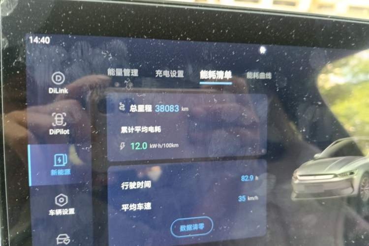 Used BYD Qin PLUS 2024 Honor Edition EV 420KM Leading Model Odometer Close Up