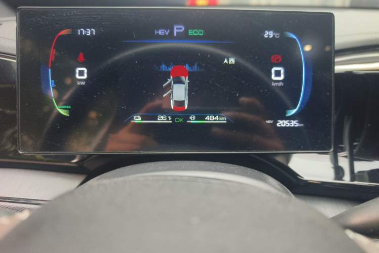Used BYD Qin PLUS 2024 HONOR Edition DM-i 55KM Leading Model Odometer Close Up