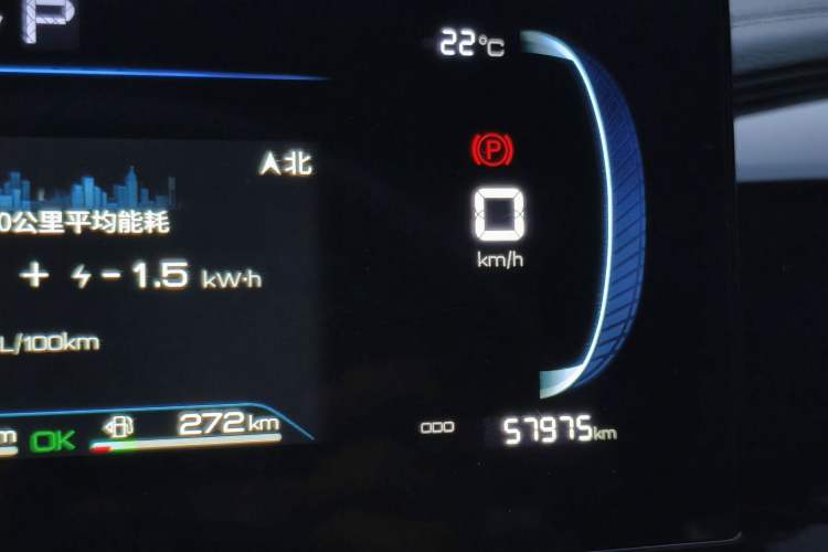 Used BYD Qin PLUS 2024 HONOR Edition DM-i 55KM Leading Model Odometer Close Up