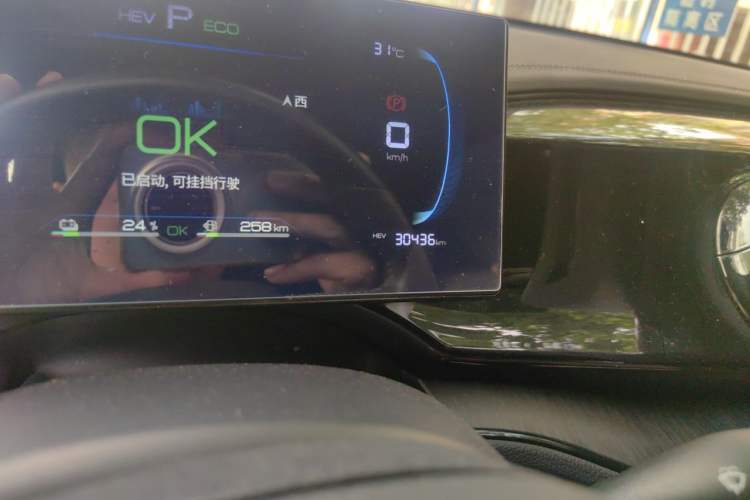 Used BYD Qin PLUS 2024 HONOR Edition DM-i 55KM Leading Model Odometer Close Up
