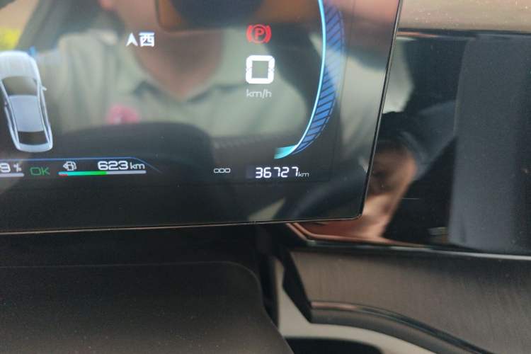 Used BYD Qin PLUS 2024 HONOR Edition DM-i 55KM Leading Model Odometer Close Up