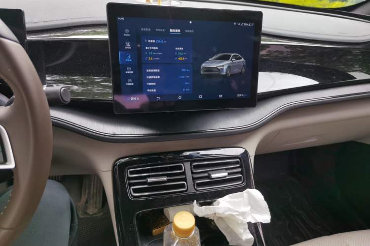 Used BYD Qin PLUS 2024 HONOR Edition DM-i 55KM Leading Model Audio And AC Panel
