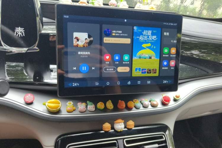 Used BYD Qin PLUS 2024 Honor Edition EV 510KM Leading Model Audio And AC Panel