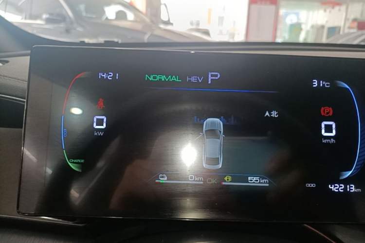 Used BYD Qin PLUS 2024 HONOR Edition DM-i 55KM Leading Model Odometer Close Up