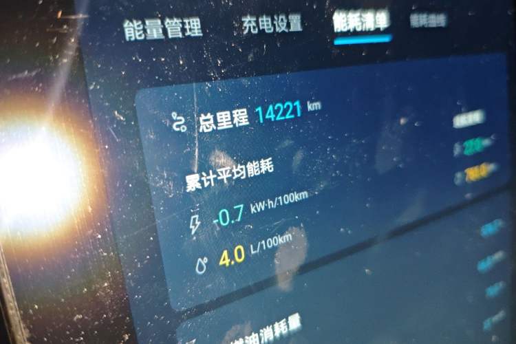 Used BYD Qin PLUS 2024 HONOR Edition DM-i 55KM Leading Model Odometer Close Up