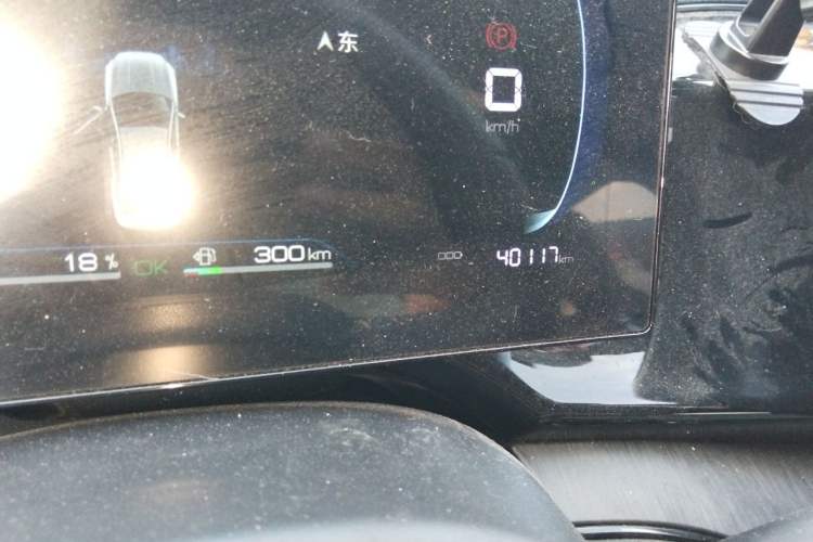 Used BYD Qin PLUS 2024 HONOR Edition DM-i 55KM Leading Model Odometer Close Up
