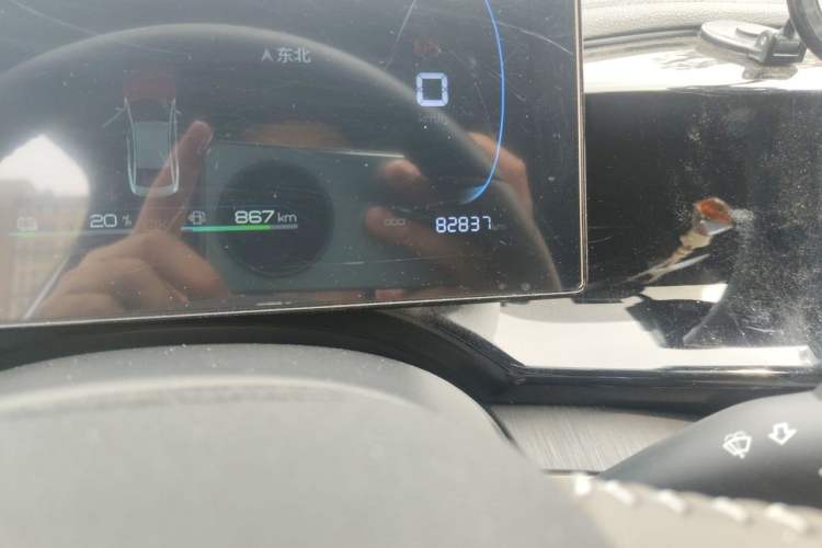 Used BYD Qin PLUS 2024 HONOR Edition DM-i 55KM Leading Model Odometer Close Up