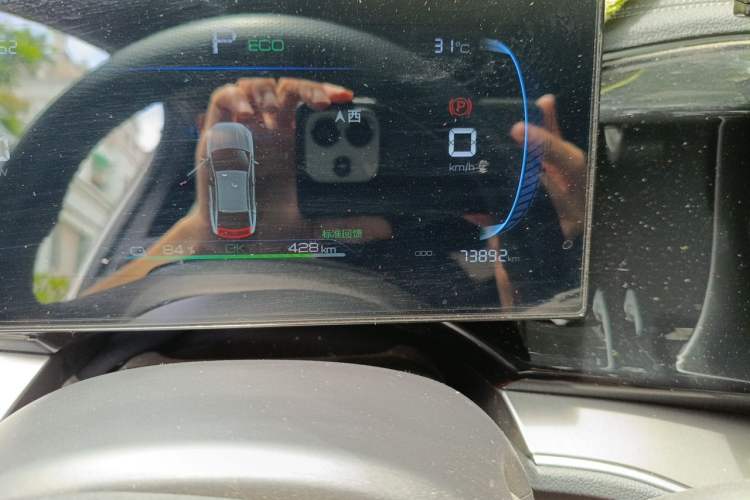 Used BYD Qin PLUS 2024 Honor Edition EV 510KM Leading Model Odometer Close Up