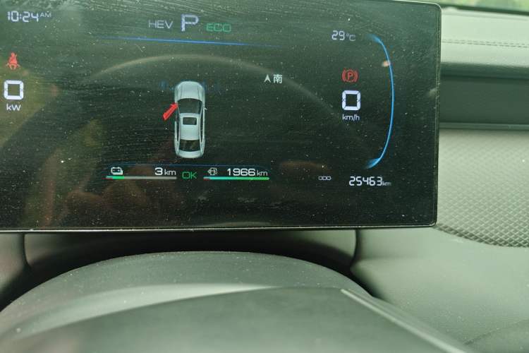 Used BYD Qin PLUS 2025 DM-i Smart Drive 55KM Leading Model Odometer Close Up