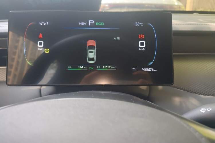 Used BYD Qin PLUS 2025 DM-i Smart Drive 55KM Leading Model Odometer Close Up