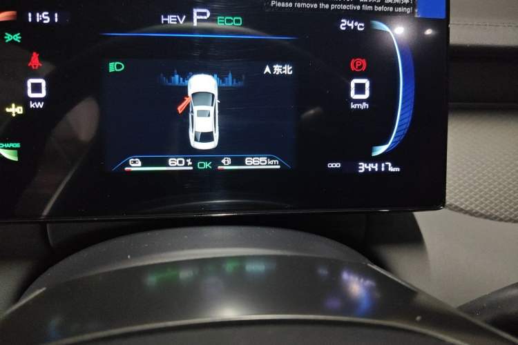 Used BYD Qin PLUS 2025 DM-i Smart Drive 55KM Leading Model Odometer Close Up