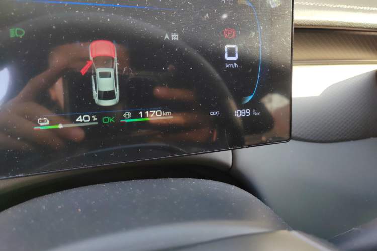 Used BYD Qin PLUS 2025 DM-i Smart Drive 55KM Leading Model Odometer Close Up