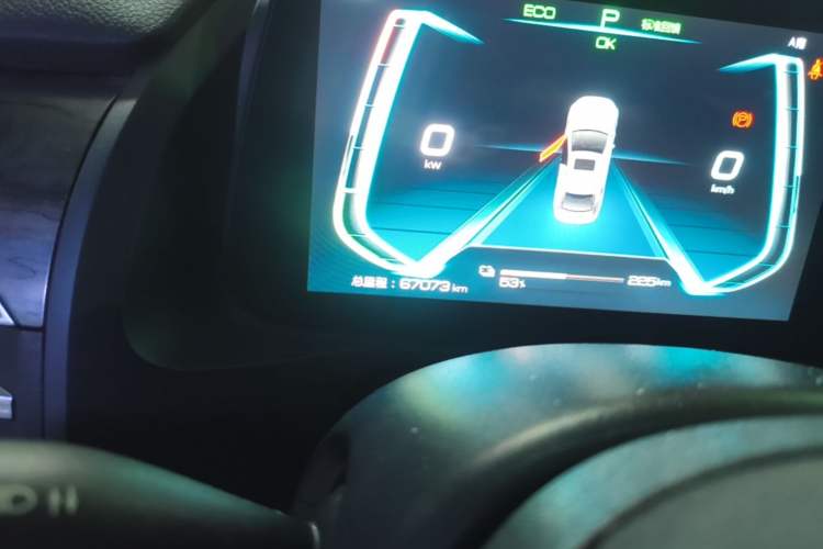 Used BYD Qin Pro New Energy 2018 EV500 Smart Connect Elite Model Odometer Close Up