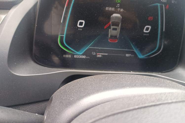 Used BYD Qin Pro New Energy 2019 EV Super Edition High-Power Smart Connect & Premium Model Odometer Close Up
