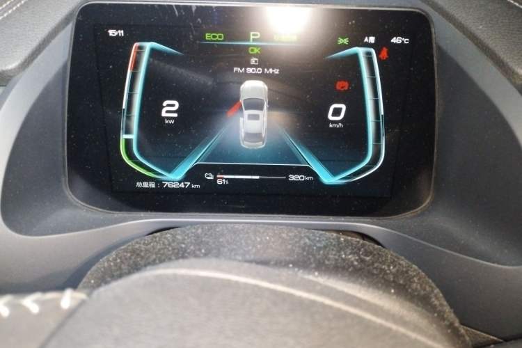 Used BYD Qin Pro New Energy 2019 EV Super Edition High-Power Long-Range Smart-Connected Leading Model Odometer Close Up