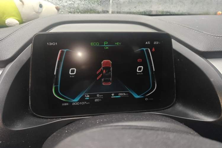 Used BYD Qin Pro New Energy 2019 DM Super Edition 1.5TI Automatic Smart Connect Prestige Model China VI Standard Instrument Cluster