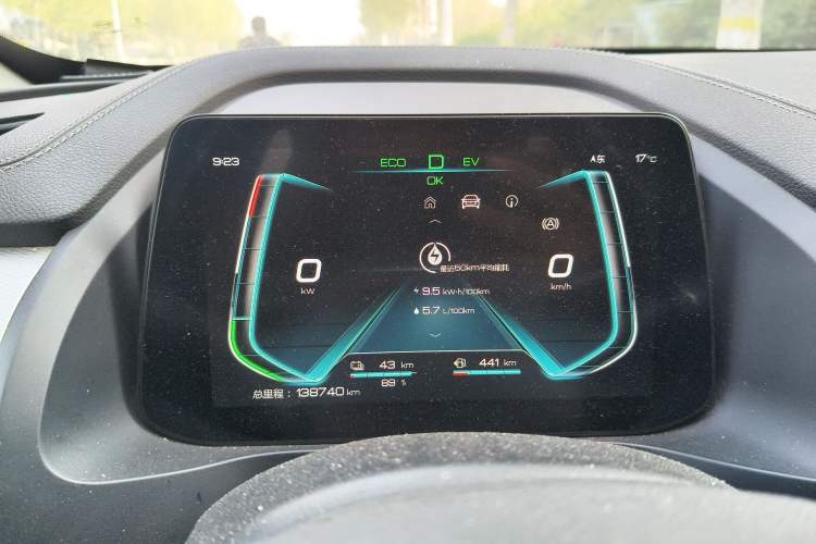 Used BYD Qin Pro New Energy 2019 DM Super Edition 1.5TI Automatic Smart Connect X-Trail Model China VI Standard Instrument Cluster