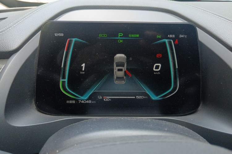 Used BYD Qin Pro New Energy 2019 EV Super Edition High-Power Long-Range Smart-Connected Cutting-Edge Model Instrument Cluster