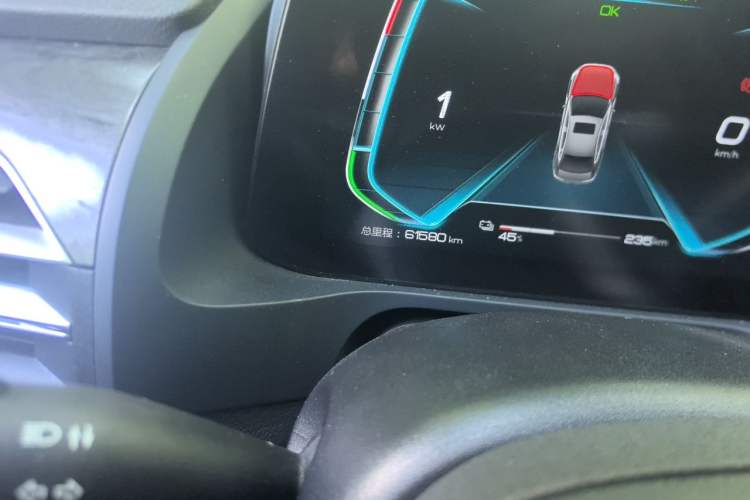 Used BYD Qin Pro New Energy 2019 EV Super Edition High-Power Long-Range Smart-Connected Cutting-Edge Model Odometer Close Up