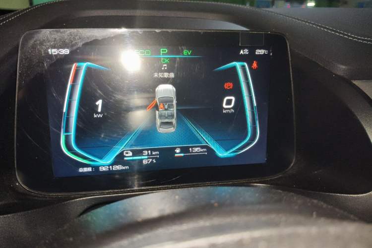 Used BYD Qin Pro New Energy 2019 DM Super Edition 1.5TI Automatic Smart Connect X-Trail Model China VI Standard Odometer Close Up