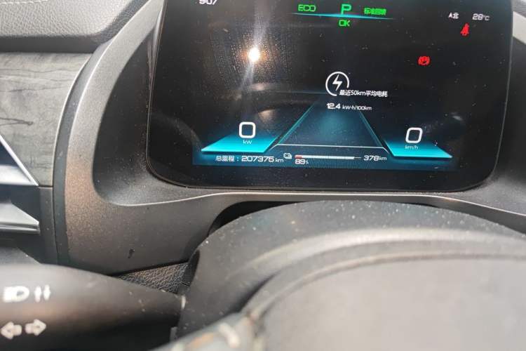 Used BYD Qin Pro New Energy 2019 EV Super Edition High-Power Smart Connect Leading Model Odometer Close Up