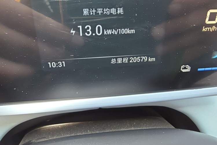 Used BYD Seagull 2023 Free Edition Odometer Close Up