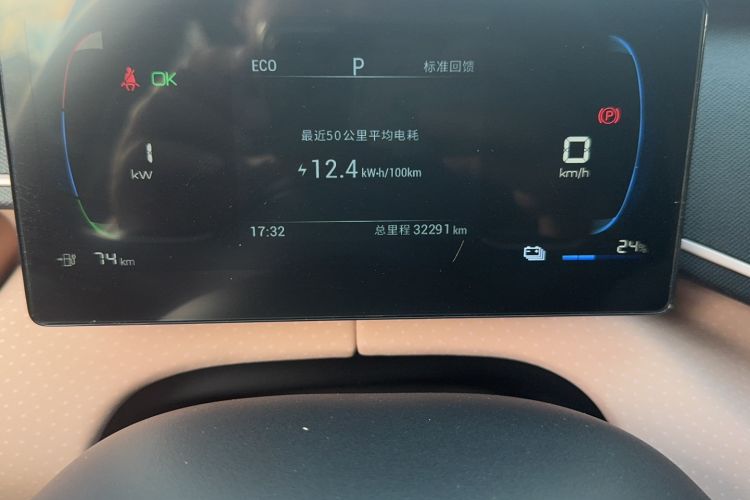 Used BYD Seagull 2023 Active Version Odometer Close Up
