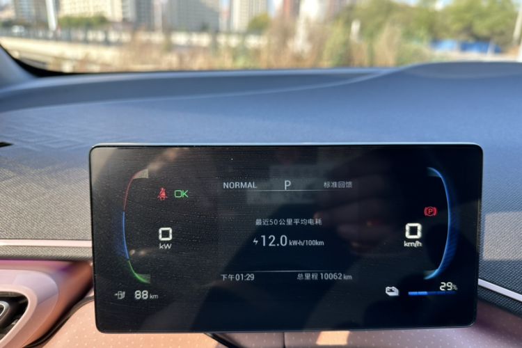 Used BYD Seagull 2024 Honor Edition 305km Dynamic Version Odometer Close Up