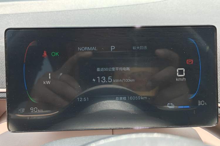 Used BYD Seagull 2024 Honor Edition 305km Dynamic Version Odometer Close Up