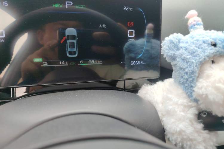 Used BYD Seal 06 New Energy 2024 DM-i 80KM Luxury Model Odometer Close Up