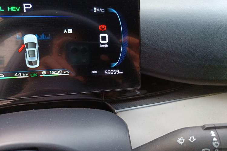Used BYD Seal 06 New Energy 2024 DM-i 80KM Luxury Model Odometer Close Up