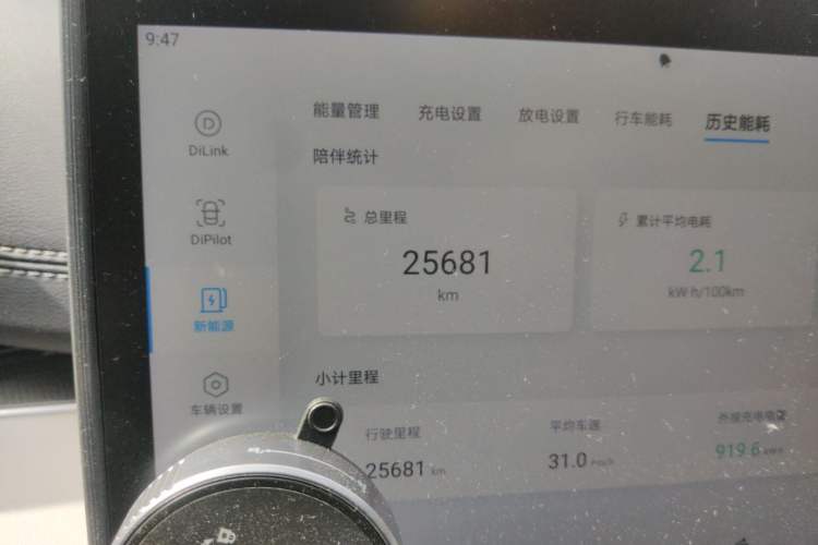 Used BYD Seal 06 New Energy 2024 DM-i 80KM Luxury Model Odometer Close Up