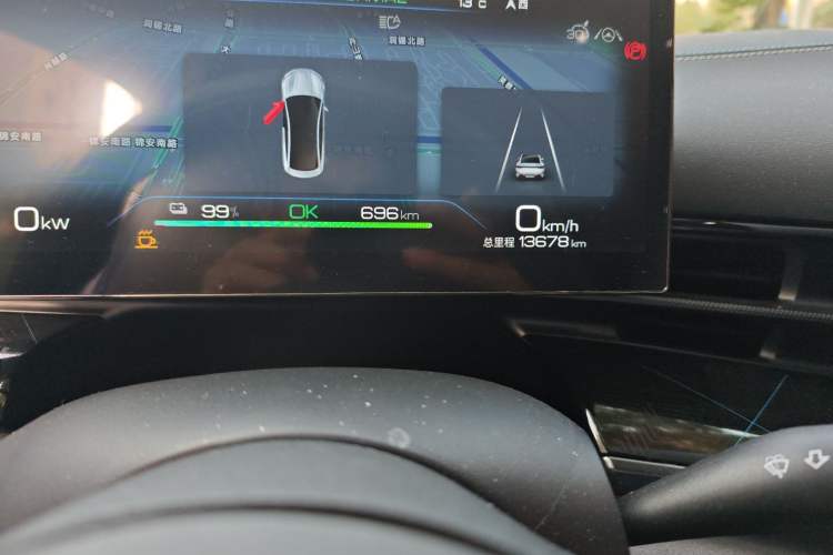 Used BYD Seal 2022 700 km Long-Range Rear-Wheel-Drive Version Odometer Close Up