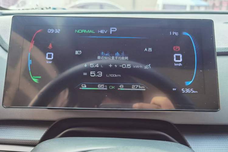 Used BYD Sealion 05 DM-i 2025 DM-i 75KM Prestige Model Odometer Close Up