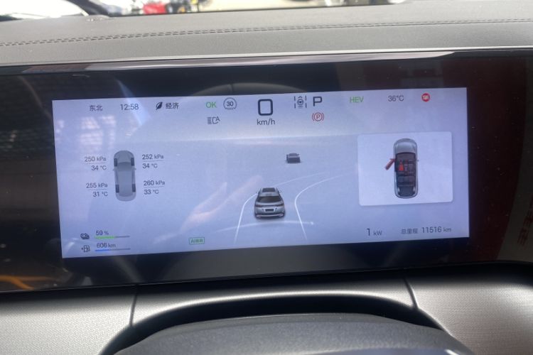 Used BYD Song L DM-i 2024 160 km Excellence Version Odometer Close Up