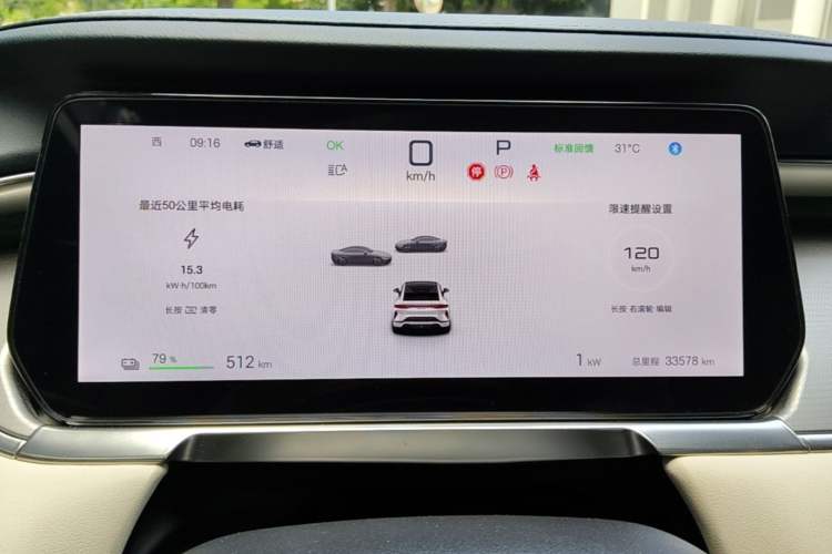 Used BYD Song L EV 2024 662 km Excellence Version Instrument Cluster