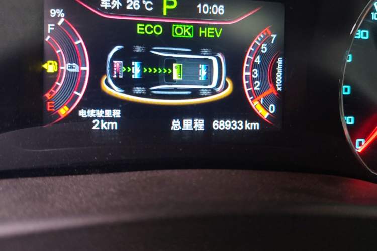 Used BYD Song New Energy 2017 Song DM 1.5TID All-Wheel Drive Luxury Model Odometer Close Up