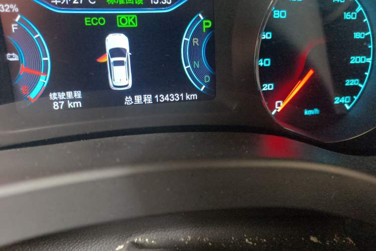Used BYD Song New Energy 2017 Song EV300 Prestige Model Odometer Close Up