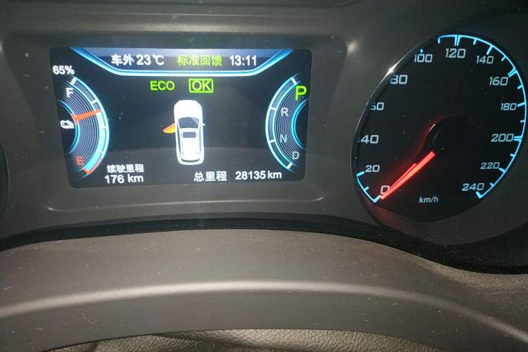 Used BYD Song New Energy 2017 Song EV300 Prestige Model Odometer Close Up