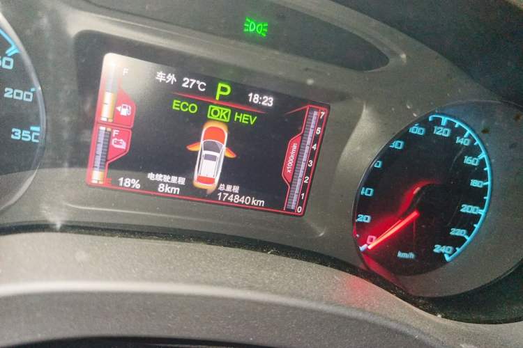 Used BYD Song New Energy 2017 Song DM 1.5TID All-Wheel Drive Luxury Model Odometer Close Up