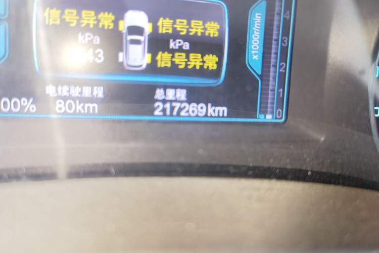 Used BYD Song New Energy 2017 Song DM 1.5TID All-Wheel Drive Luxury Model Odometer Close Up