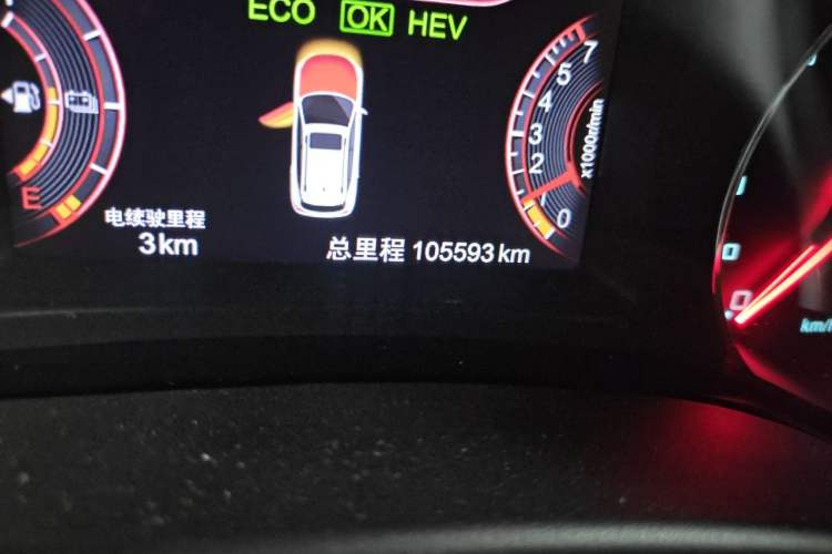 Used BYD Song New Energy 2017 Song DM 1.5TID All-Wheel Drive Luxury Model Odometer Close Up