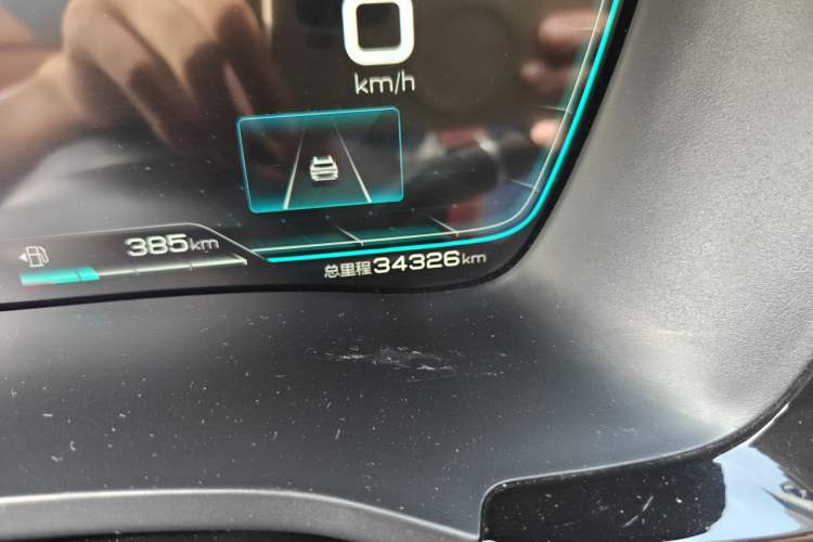 Used BYD Song PLUS New Energy 2021 DM-i 110KM Flagship PLUS Odometer Close Up