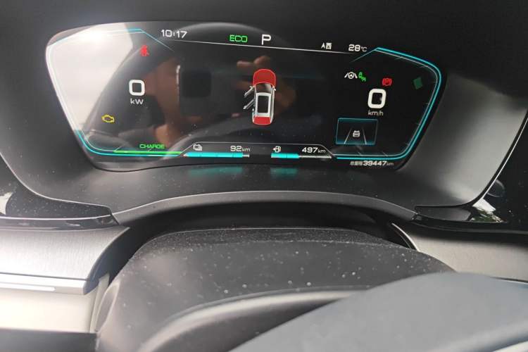 Used BYD Song PLUS New Energy 2021 DM-i 110KM Flagship PLUS Odometer Close Up