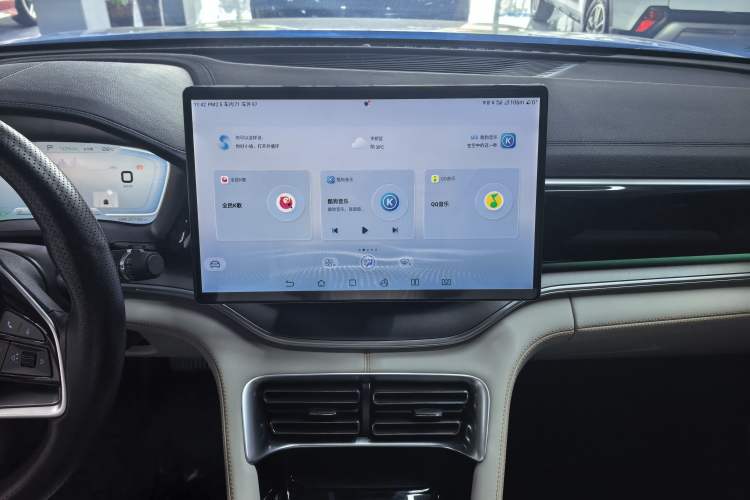 Used BYD Song PLUS New Energy 2021 DM-i 110KM Flagship PLUS 5G Edition Audio And AC Panel