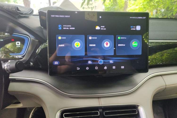 Used BYD Song PLUS New Energy 2021 DM-i 110KM Flagship Model Audio And AC Panel