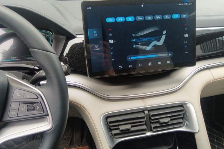 Used BYD Song PLUS New Energy 2021 EV Deluxe Model Audio And AC Panel